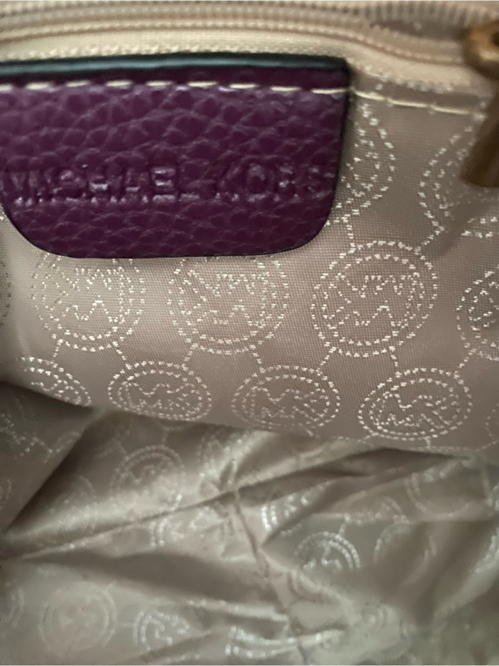 Michael Kors Plum Leather Shoulder Tote-Mew without tags - Picture 6 of 10